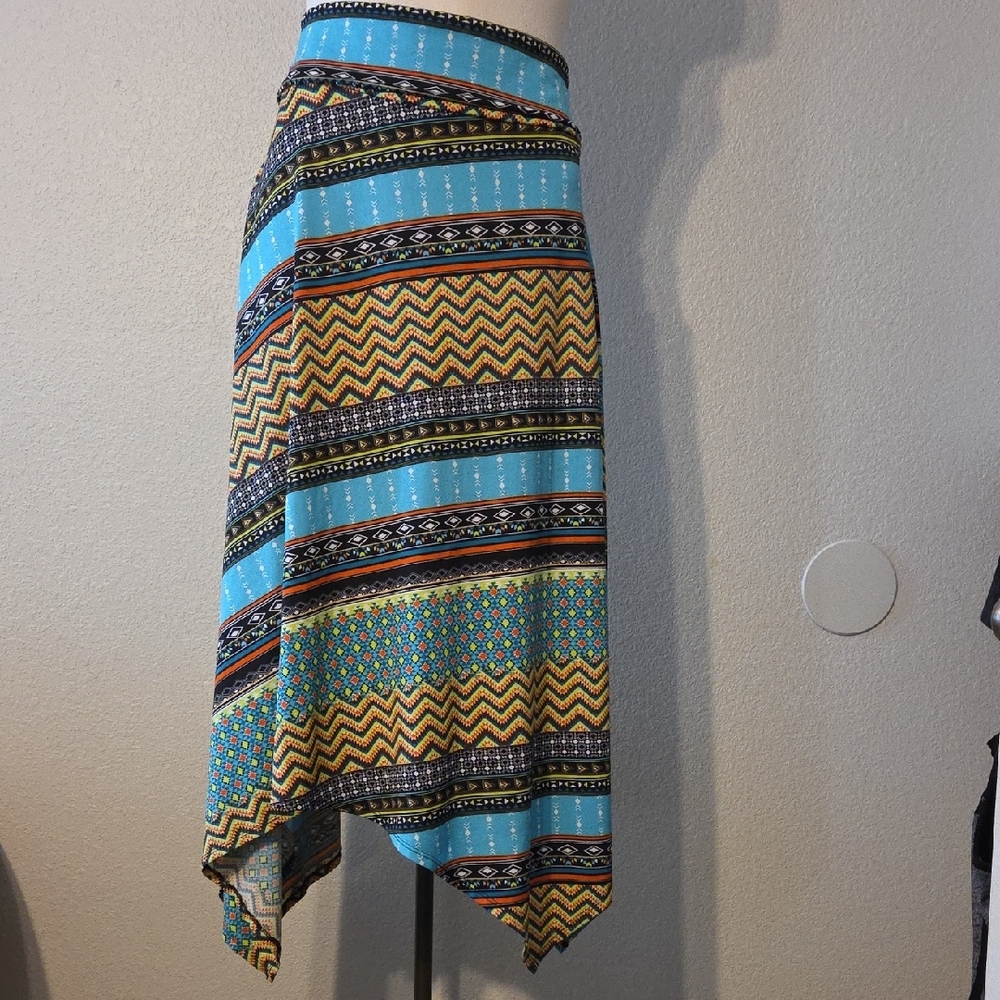 Cato Multicolor High Low Skirt